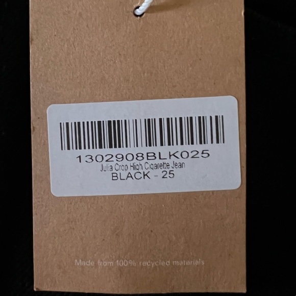 NWT Reformation Julia Crop High Waist Cigarette Jean - Picture 5 of 13